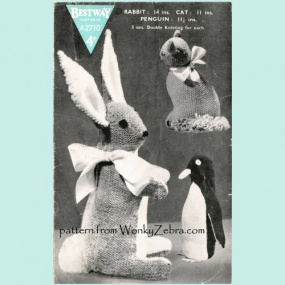 wonkyzebra_00549_a_bestway_rabbit_cat_penguin_toys