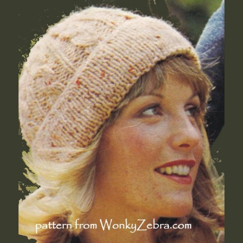 WonkyZebra - WZ944 Family Sizes Beanie Hat Vintage Knitting Pattern PDF ...