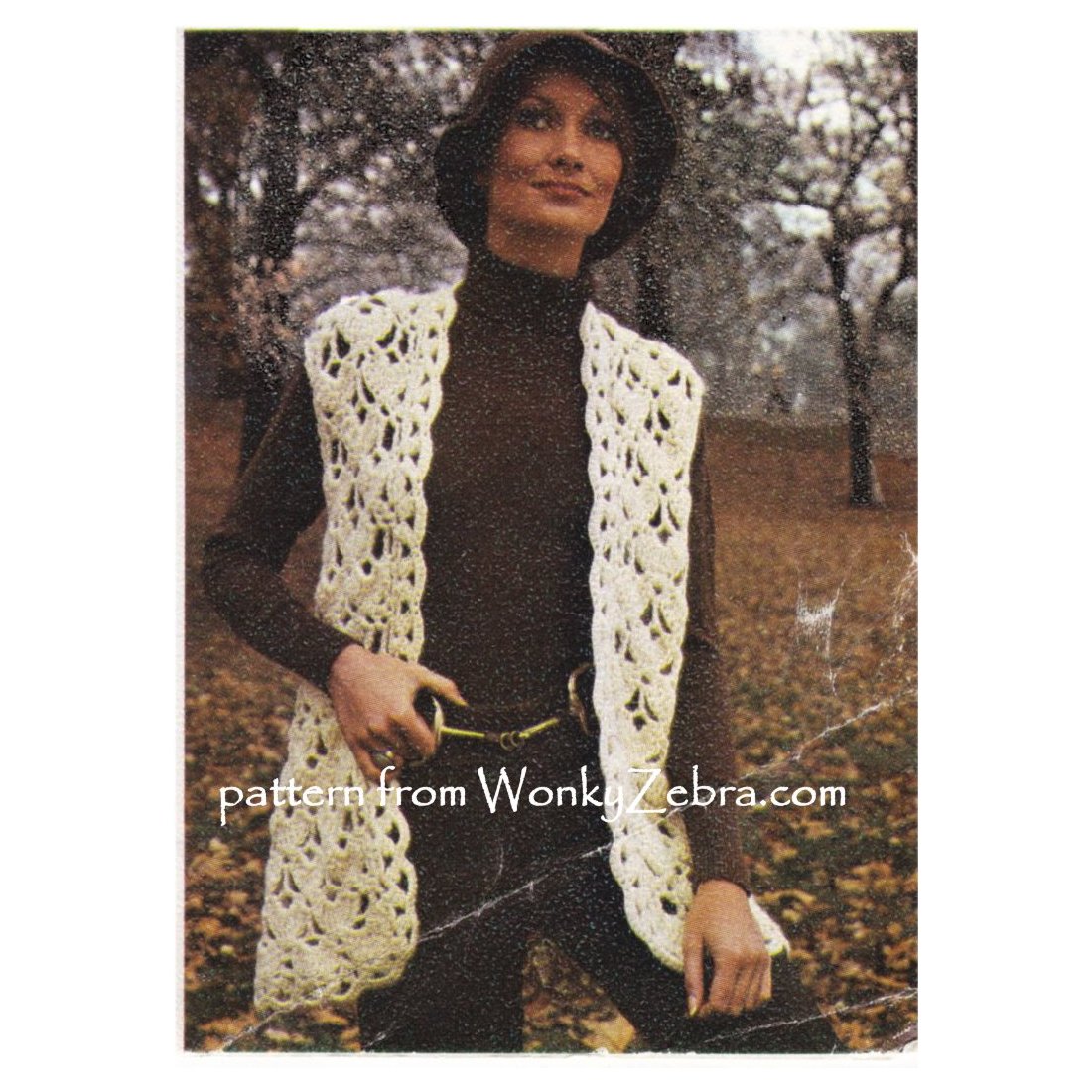 Vintage best sale crochet vest