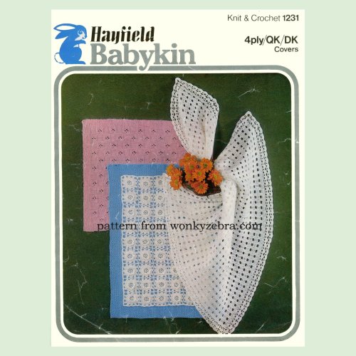 WonkyZebra - WZB0011 Three Pretty Baby Blankets or Shawls PDF Vintage ...