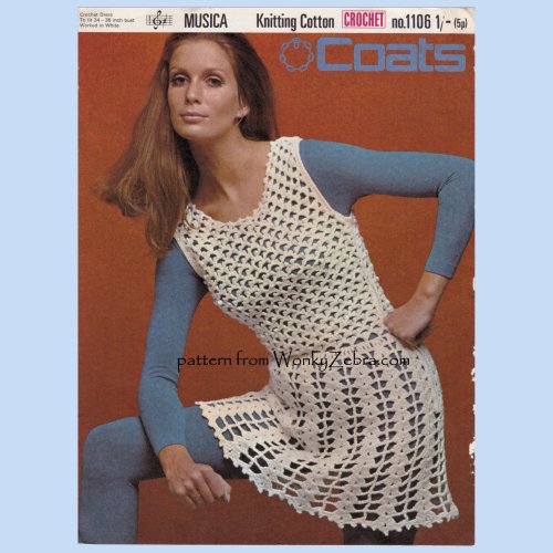 70s crochet dress