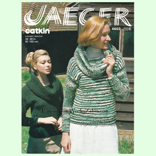 WZZ1042 Seventies Cowl Neck Sweater 