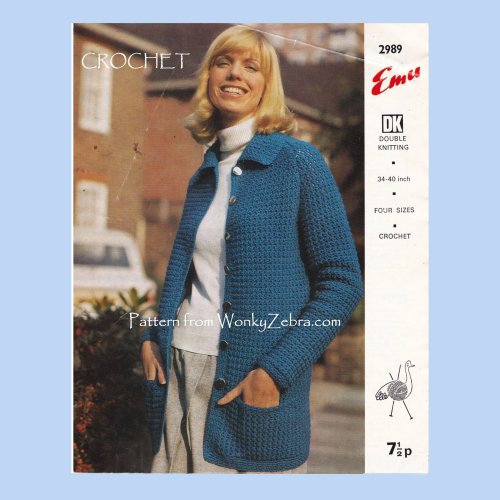 Long crochet jacket cheap